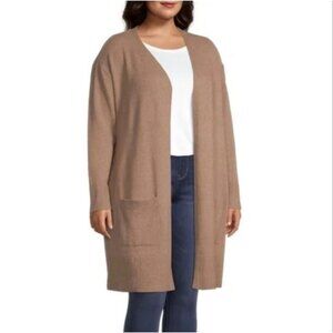 A.N.A Open Front Long Cardigan Petite XL Midi Duster Longline Sweater ANA PXL
